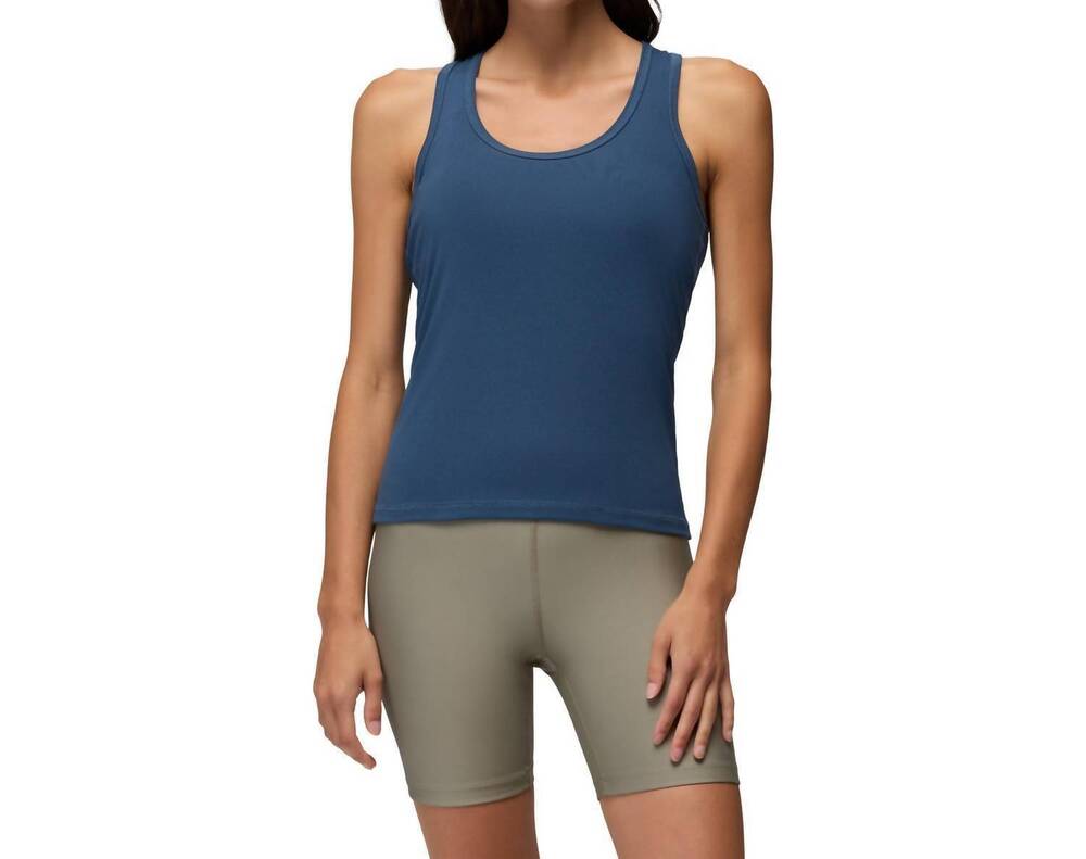 NEW PRANA pure ascent racerback tank in bluff blue